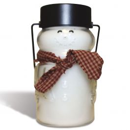 Scented Snowman Jar Candle - Red Scarf