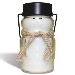 Scented Snowman Jar Candle - Tan Scarf