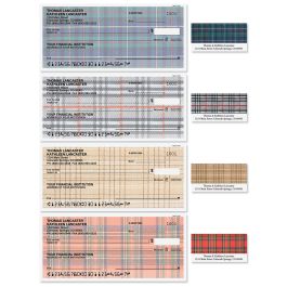 Plaid Personal Single Checks with Matching Labels