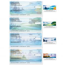 Painted Landscapes Personal Checks with Matching Labels