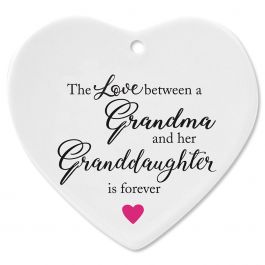 Grandma and Granddaughter Heart Ornament