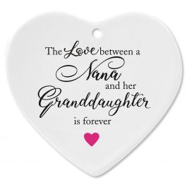 Nana and Granddaughter Heart Ornament