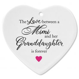 Mimi and Granddaughter Heart Ornament