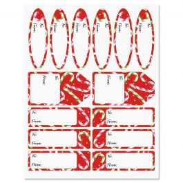 Candy Cane Joy Gift Wrap To/From Labels