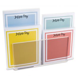 Color Trend Custom Memo Pad Set & Acrylic Holder 