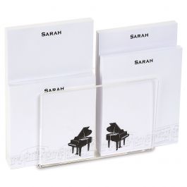 Piano Custom Notepad Set & Acrylic Holder