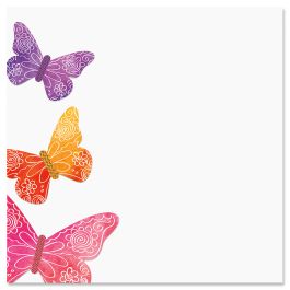 Butterfly Days Personalized Note Sheets in a Cube Refill