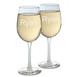 Custom Stemmed Wine Glass with Name