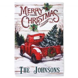 Red Truck Christmas Custom Garden Flag