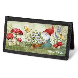 Woodland Gnomes Personal Checkbook Cover - Personalized