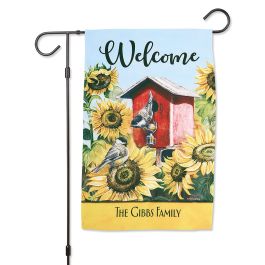 Sunflower Welcome Custom Garden Flag