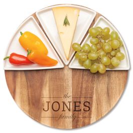 Charcuterie Féte Round Board - Family Name
