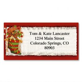 Christmas Stocking Border Address Labels