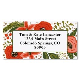 Peace on Earth Border Foil Christmas Address Labels