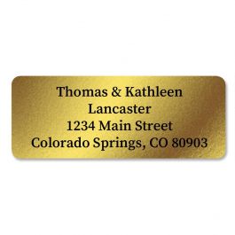 Gold Foil Address Labels - 96 Count Sheets