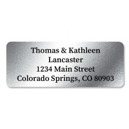 Silver Foil Return Address Labels