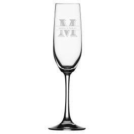 Champagne Glass Flute - Name Initial