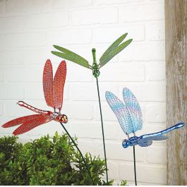 Dragonfly Garden Stakes - Set of 3