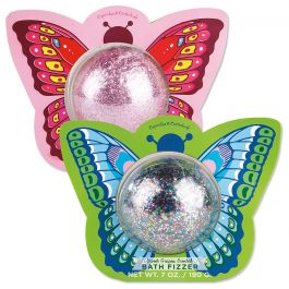 Blue and Pink Butterfly Glitter Bath Fizzer