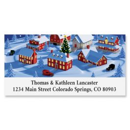 Christmas Town Deluxe Return Address Label