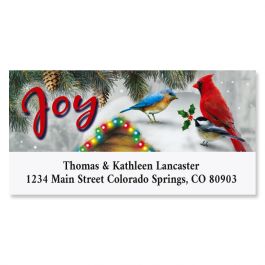 Festive Feathers Deluxe Return Address Labels