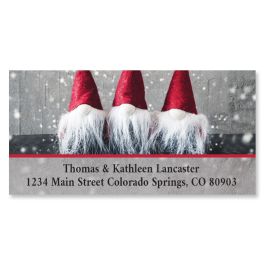 Three Red Gnomes Deluxe Return Address Labels