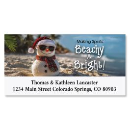 Coastal Christmas Deluxe Return Address Labels