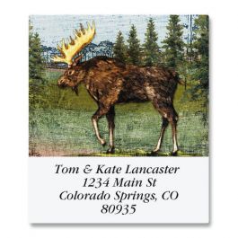 Christmas Moose Select Address Labels
