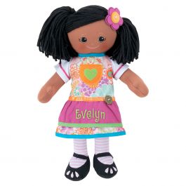Custom African American Rag Doll with Apron Dress