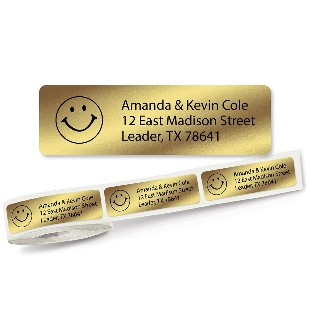 Gold Foil with Symbol Standard Return Rolled Address Labels | Colorful ...