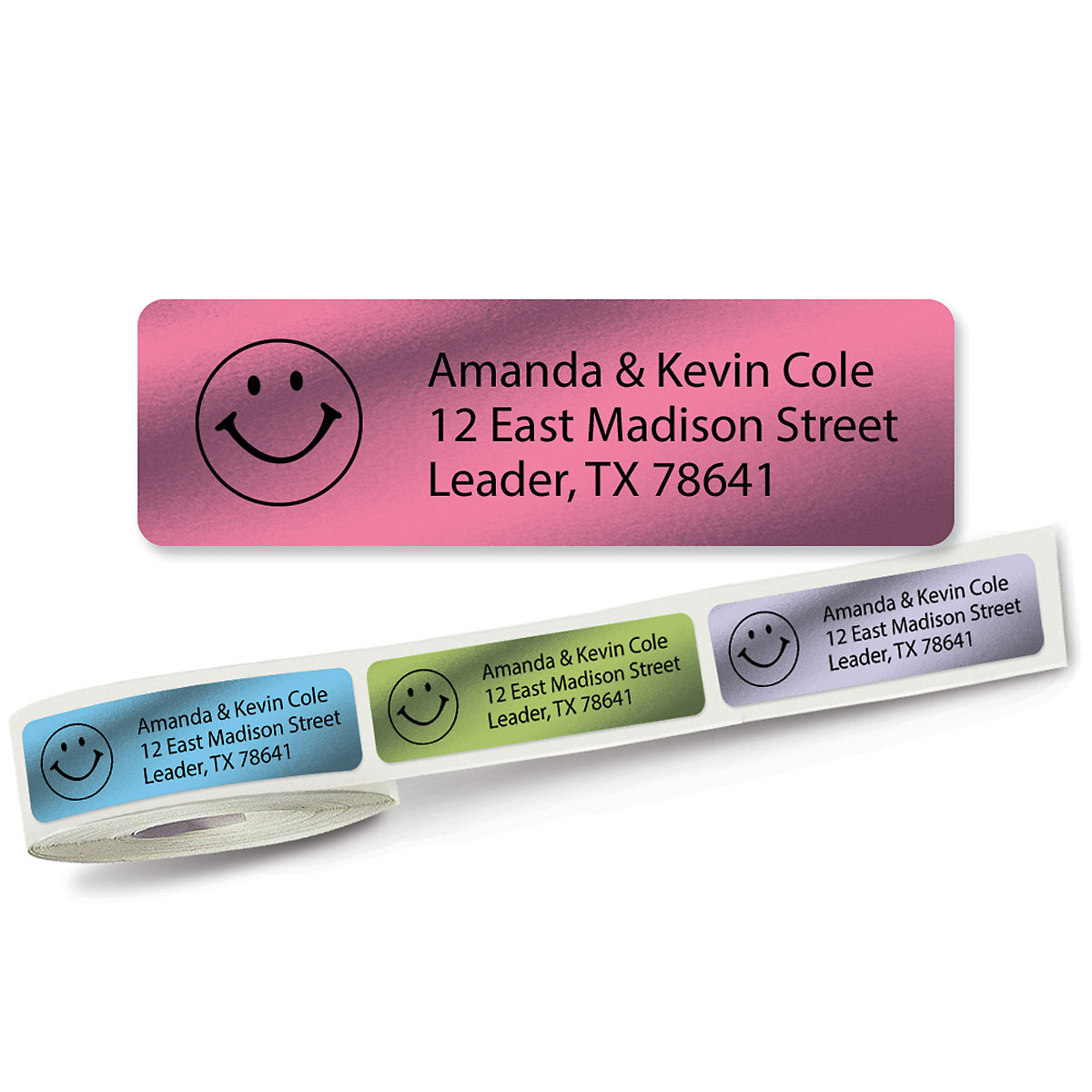 Metallic Rainbow with Symbol Standard Return Rolled Address Labels ...