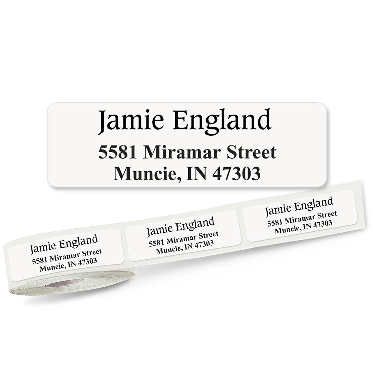 Rolled Address Labels - White - 31607SA