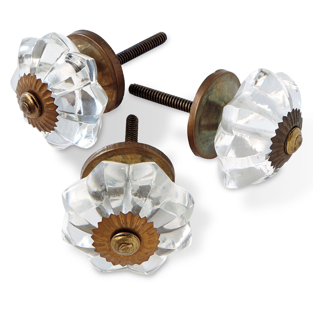 Floral Burst Glass Knobs Colorful Images