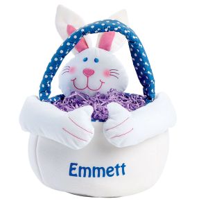 Kids Custom Easter Blue Bunny Basket