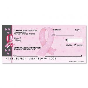 Pink Ribbon Personal Checks