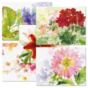 Watercolor Garden Note Card Value Pack