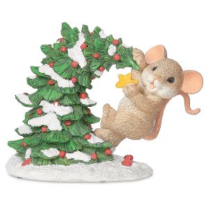 Charming Tails® Mouse & Christmas Tree Figurine