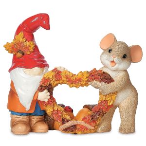 Charming Tails Harvest Gnome & Mouse Figurine
