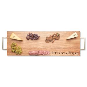 Charcuterie Acacia Board with Gold Handles
