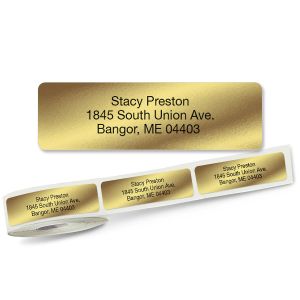 Gold Foil Standard Rolled Return Address Labels