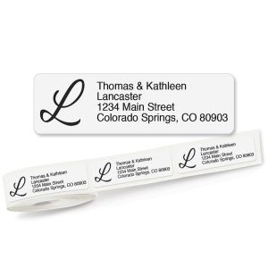 Clear with Initial Standard Rolled Address Labels