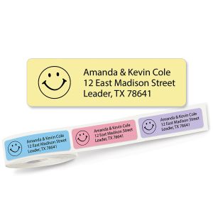 Pastel with Symbol Standard Rolled Return Address Labels
