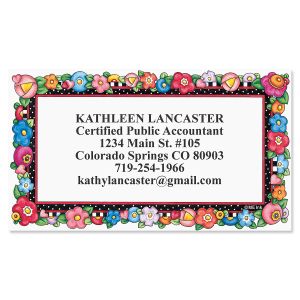 Mary's Bright Blossoms  Business Cards