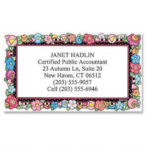 Mary's Bright Blossoms  Business Cards