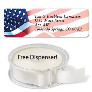 Address Labels Roll Rolled Return Colorful Images American Glory Rolled Return Address Labels