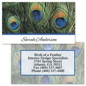 Peacock Feathers Double-Sided  Business Cards