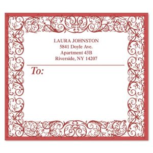 Red Toile Package Labels