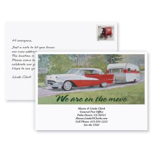 Travel Trailer New Address Postcards