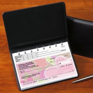 Top Stub Leather Personal Checkbook Covers