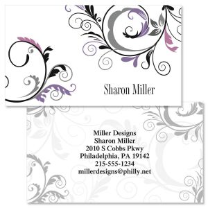 Black and Grey Fantasy Double-Sided  Business Cards